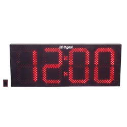 (DC-150S-W) 15.0 Inch LED, RF-Wireless Handheld Controlled, Wall Mount, Time of Day Digital Clock (OUTDOOR, Non-System)